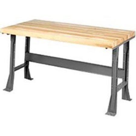 GLOBAL EQUIPMENT Extra Long Workbench w/ Shop Top Safety Edge, 72"W x 30"D, Gray 488017